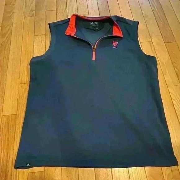 Adidas Men's Blue ClimaCool 1/4 Zip Golf Vest Size M Sleeveless - Picture 2 of 8